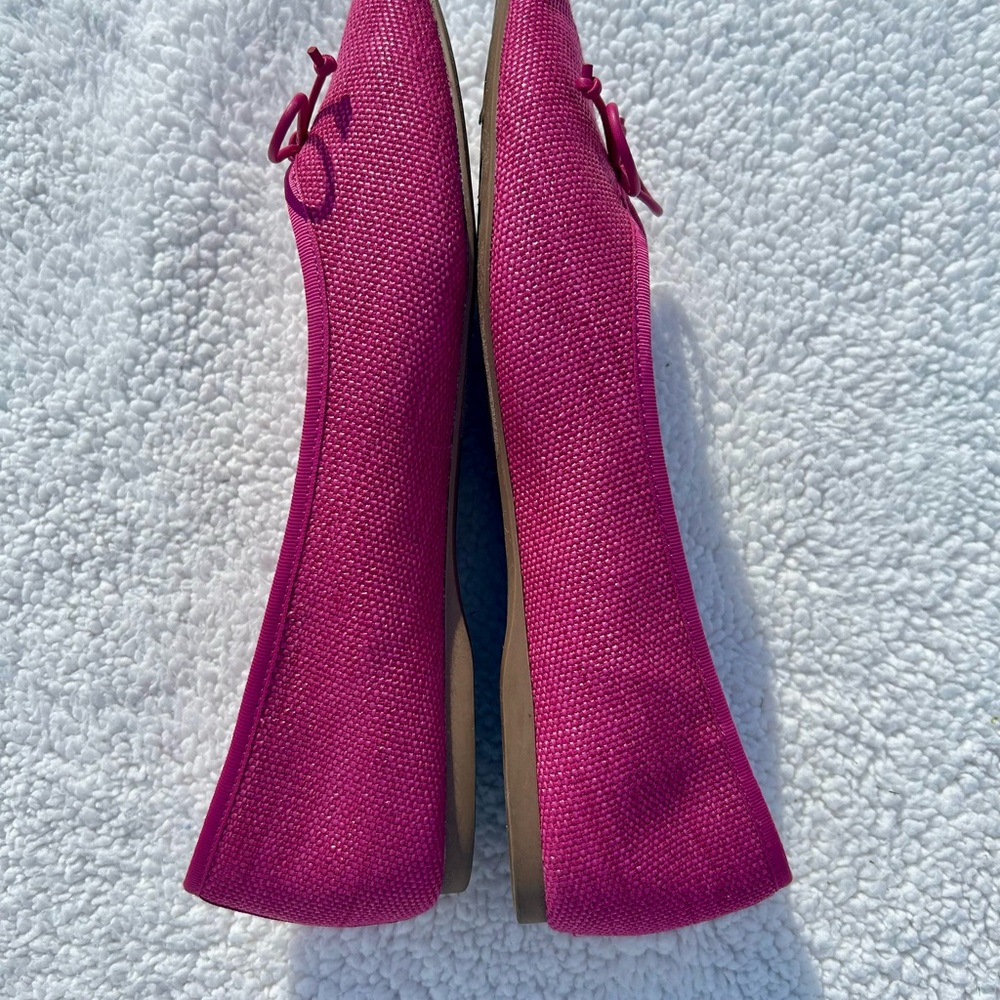 Birdies Pink Ballet Flats Bow Detail Size 9.5 - Picture 5 of 7